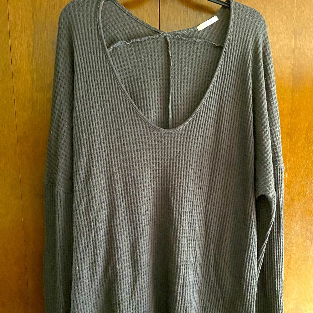 Loose waffle knit light weight sweater